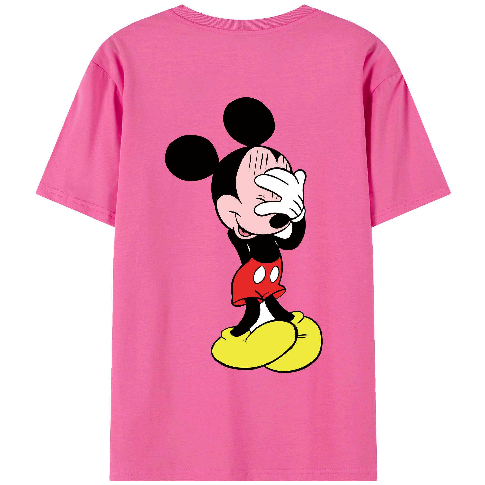 （画像用） ミッキーマウス Mickey Mouse レディース半袖Tシャツ(バックプリント)